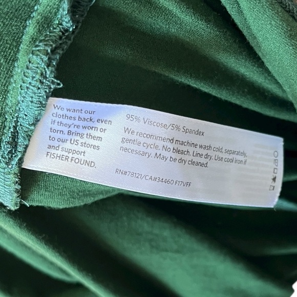 Eileen Fisher Green Long Sleeve Dress Knit Holiday Knee Length Size Large L - Picture 7 of 8